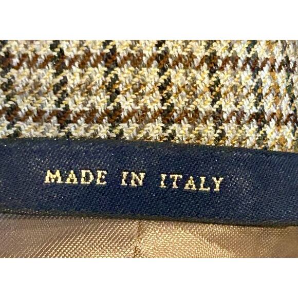 Brooks Brothers Made in Italy Houndstooth Tweed Wool 2Btn Blazer Jacket Sz. 39R - Picture 8 of 16